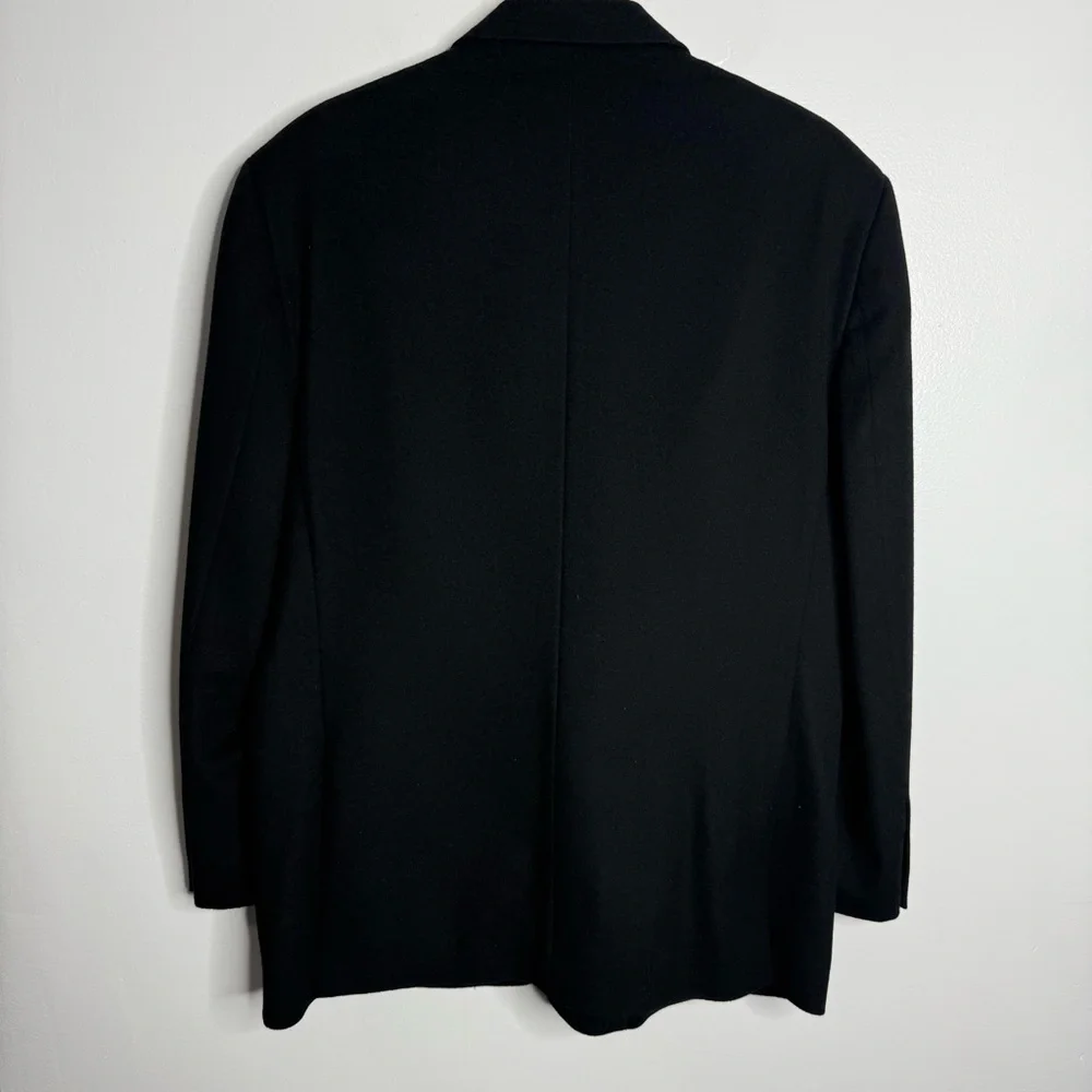 Pronto Uomo Couture Wool Silk Cashmere‎ Sport Coat Black Size 46 Business Casual